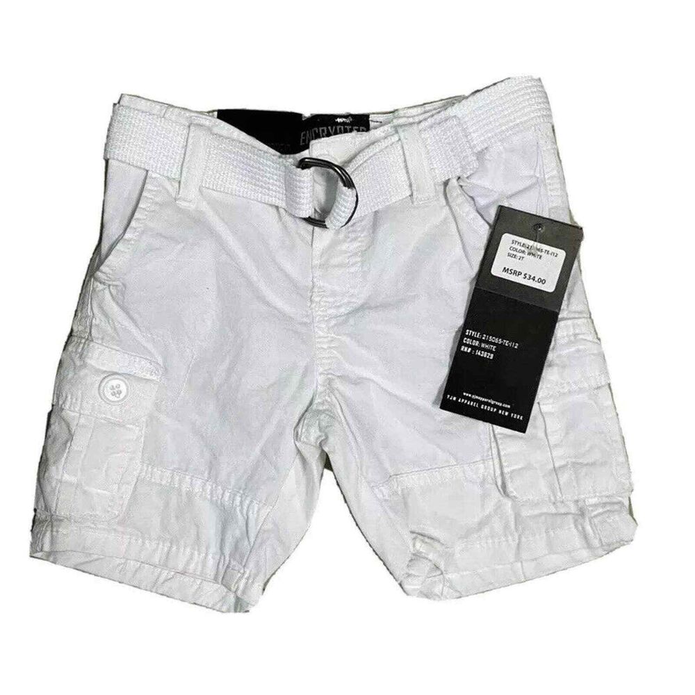 Encrypted Denim Supply Co. Cargo Shorts Kids Size 2T White